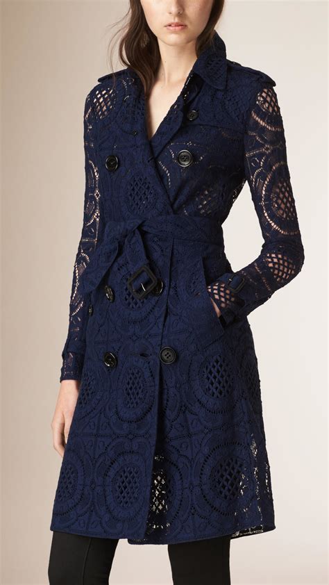 burberry blue lace trench coat|Burberry trench coat clearance.